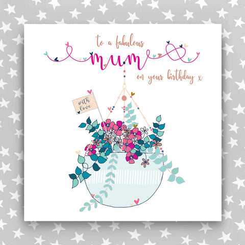 Large Fabulous Mum on your birthday card (TJP06)