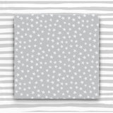 White Stars on Grey Gift Wrap (WR35)