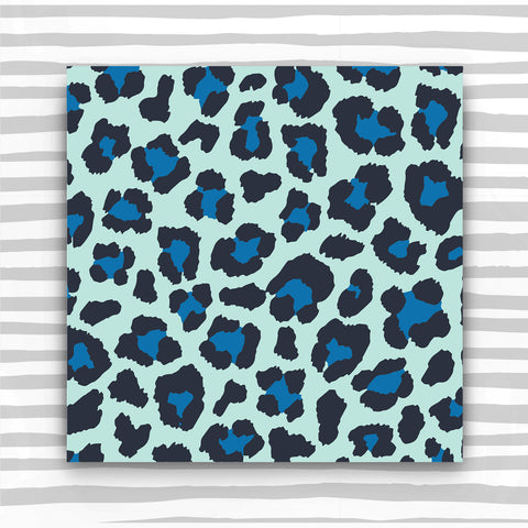 Giftwrap - Leopard print large Blue (WR54)
