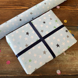 Giftwrap - Stars on blue (WR57)