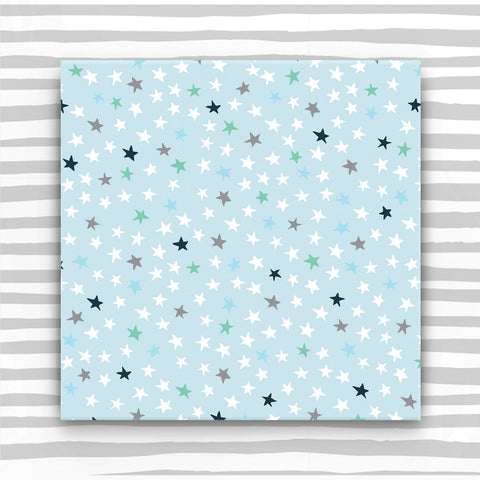 Giftwrap - Stars on blue (WR57)