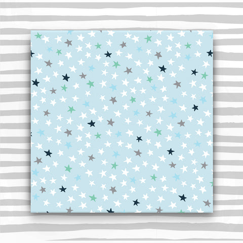 Giftwrap - Stars on blue (WR57)