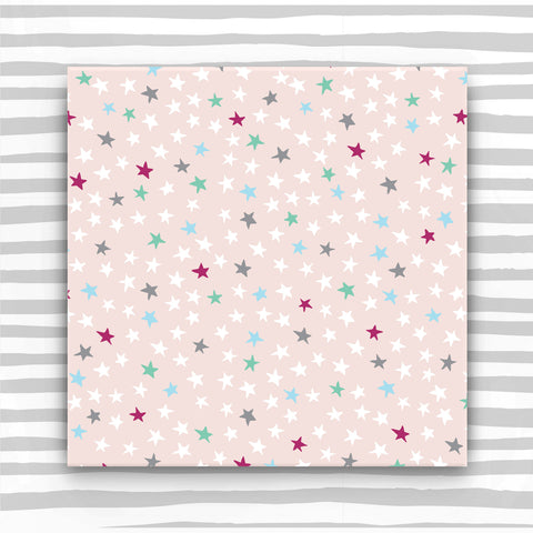 Giftwrap - Stars on pink (WR58)