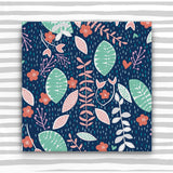 Giftwrap - Floral on dark blue (WR59)