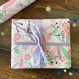 Giftwrap - Floral on pink (WR60)