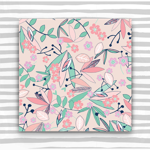 Giftwrap - Floral on pink (WR60)