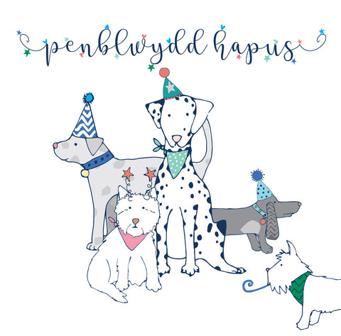 Penblwydd Hapus  (Happy Birthday Dogs)  (WTJ02)