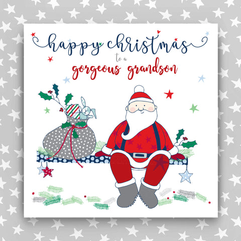 Large Christmas Card - Gorgeous Grandson (XTJP06)